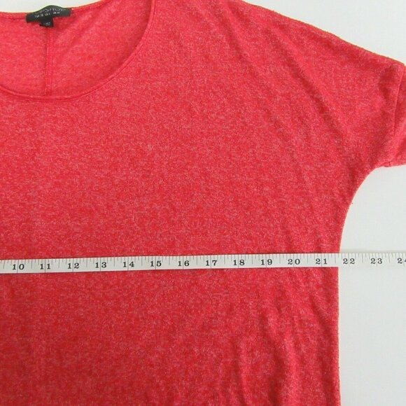TOPSHOP Red Textured Heather 3/4 Sleeve Top - Picture 7 of 9